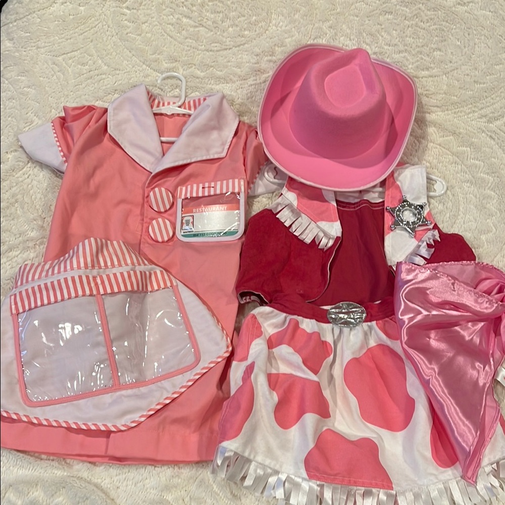 Melissa & Doug Waitress and Cowgirl dress up outfits